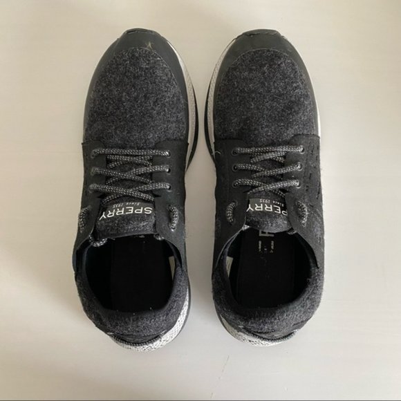 Sperry, Black/White 7 SEAS Sport Wool Boat Shoe, Size 8.5 - Picture 6 of 9